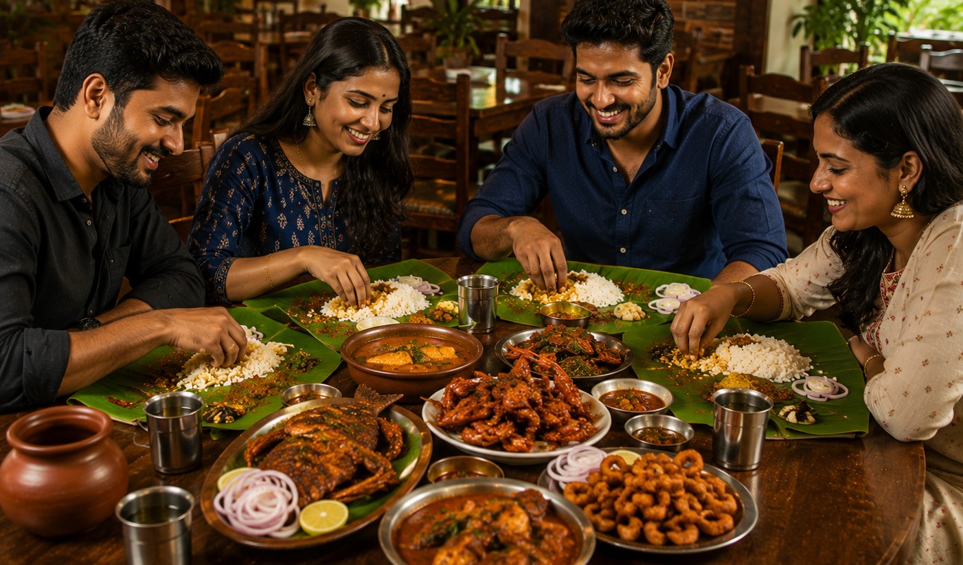 Family-Friendly Dining, 100+ Seats - Akka Meen Sapadu, Karaikudi