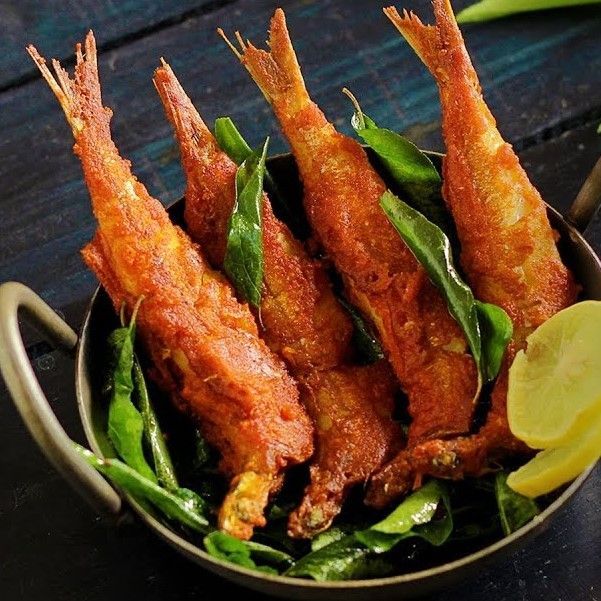 Crispy nethili fish fry from Akka Meen Sapadu, Karaikudi