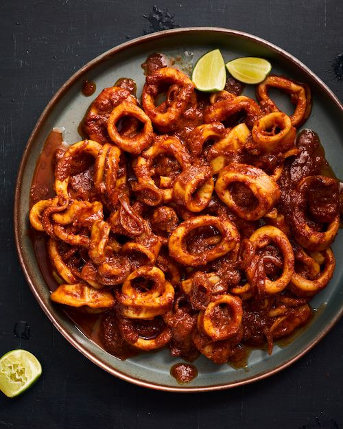 Squid Masala Fry at Akka Meen Sapadu, Karaikudi